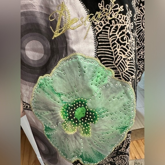 Desigual Long  Sleeve Sequin Shirt/Dress - Picture 6 of 8